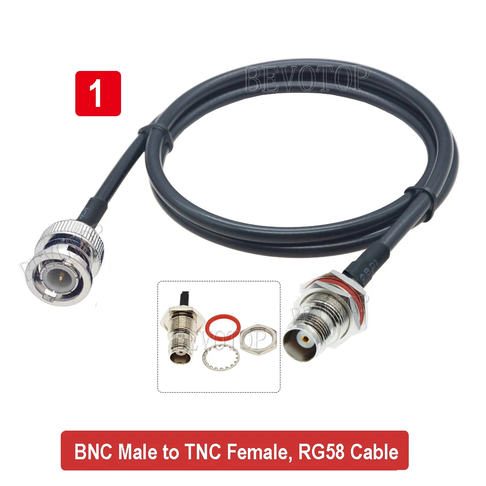 Кабель BNC (мама и папа)-TNC (папа) 50 ом 1 шт.