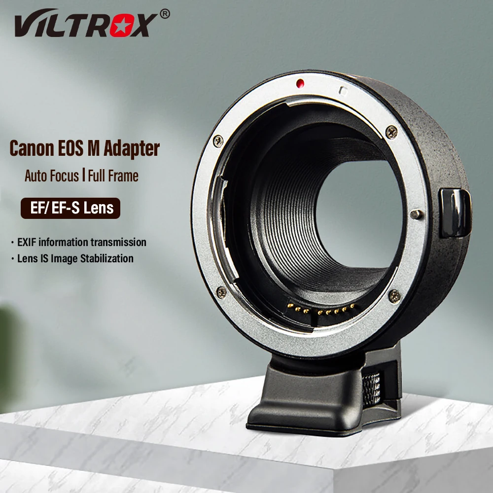 VILTROX EF-EOS M Canon EF Lens to Camera Переходное кольцо объектива с автофокусом Электронное для