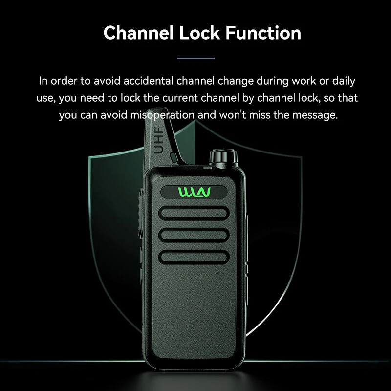 Портативная Мини-рация Wln Kd-c1 Uhf 400-470 Мгц С Usb-зарядным Устройством Блокировкой