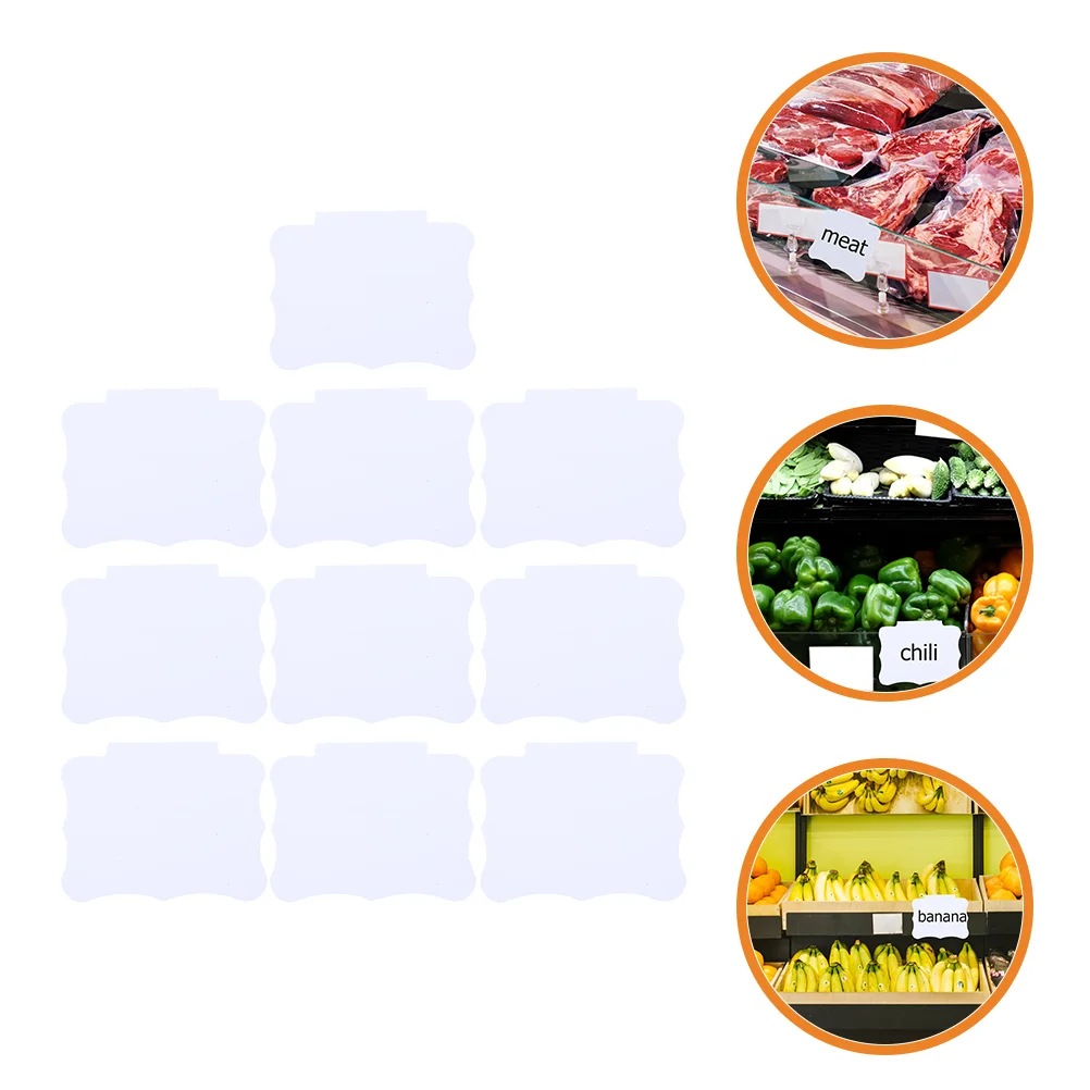 

10 Pcs It Can Move Label Miniture Decoration Bin Clip Holder Pvc Erasable Plate