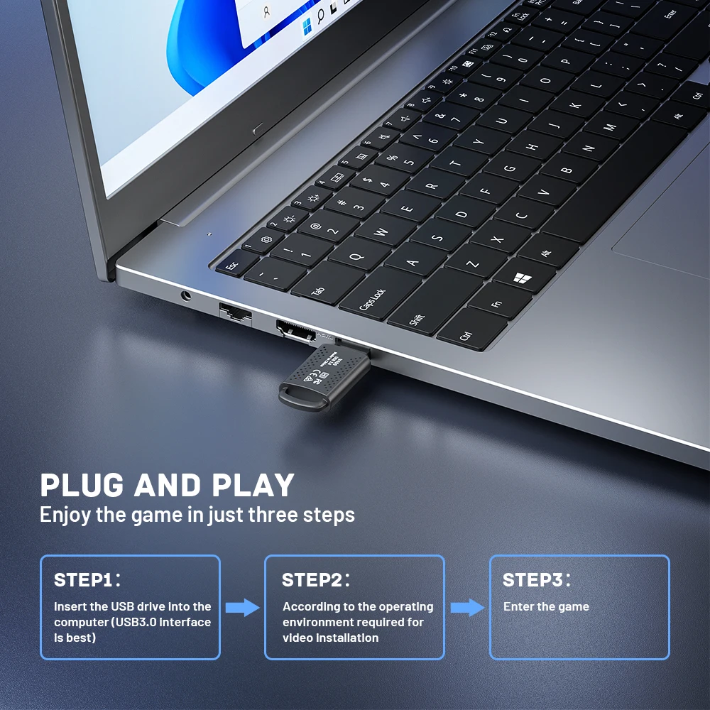 Kinhank Plug and Play 128G Портативный U-диск USB 3.0 Retrobat System 18000 игр с 50 эмуляторами для