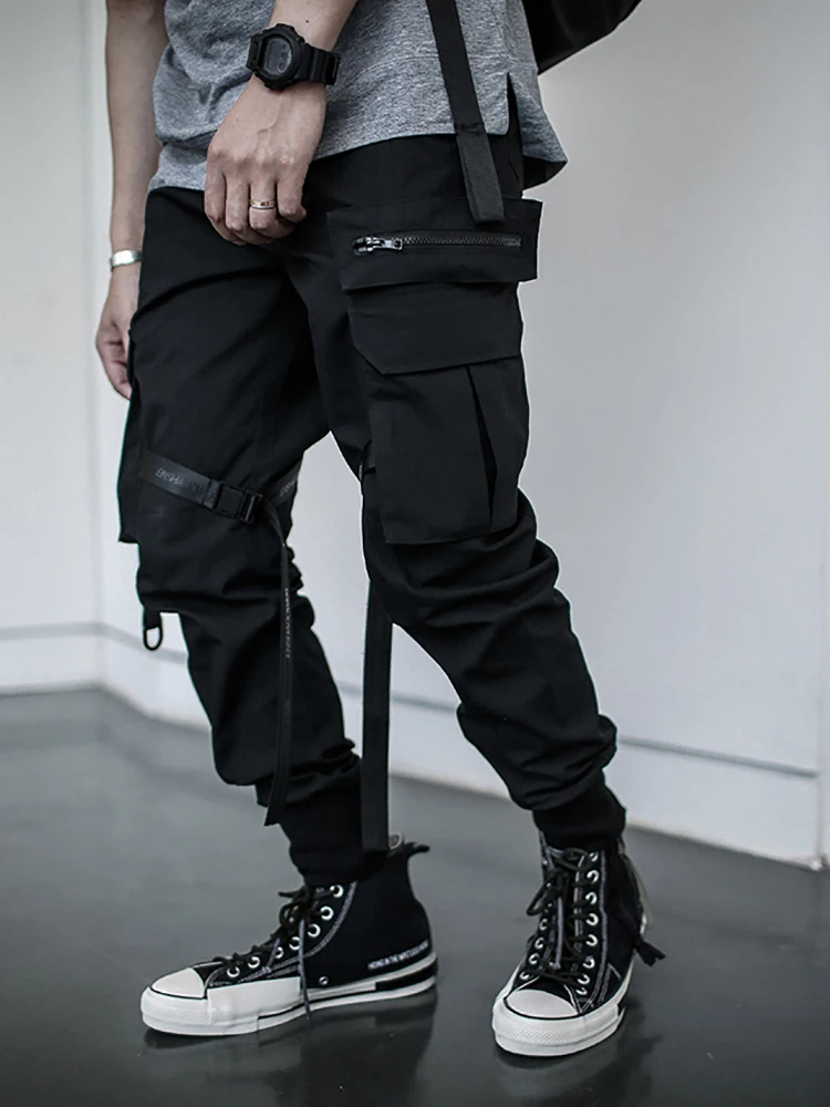 ENSHADOWER 17AW Classic Darkwear Joggers Multi Pocket Workwear Cargo Pants Black Jogger Techwear Streetwear Fashion cyberpunk