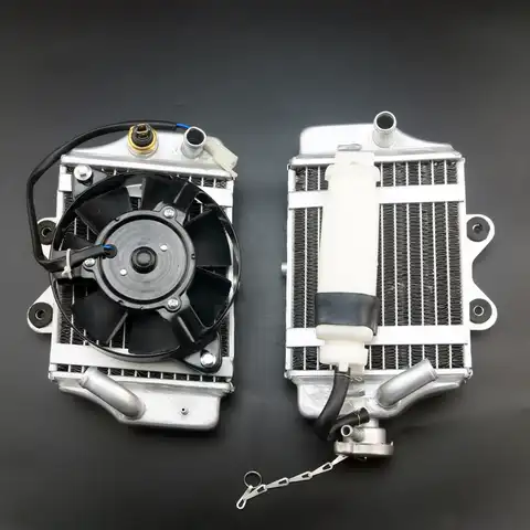 Радиатор с водяным охлаждением двигателя ATV и вентилятор для мотоцикла XMoto Apollo Zongshen Loncin Lifan 150cc 200cc 250cc аксессуары для двигателя