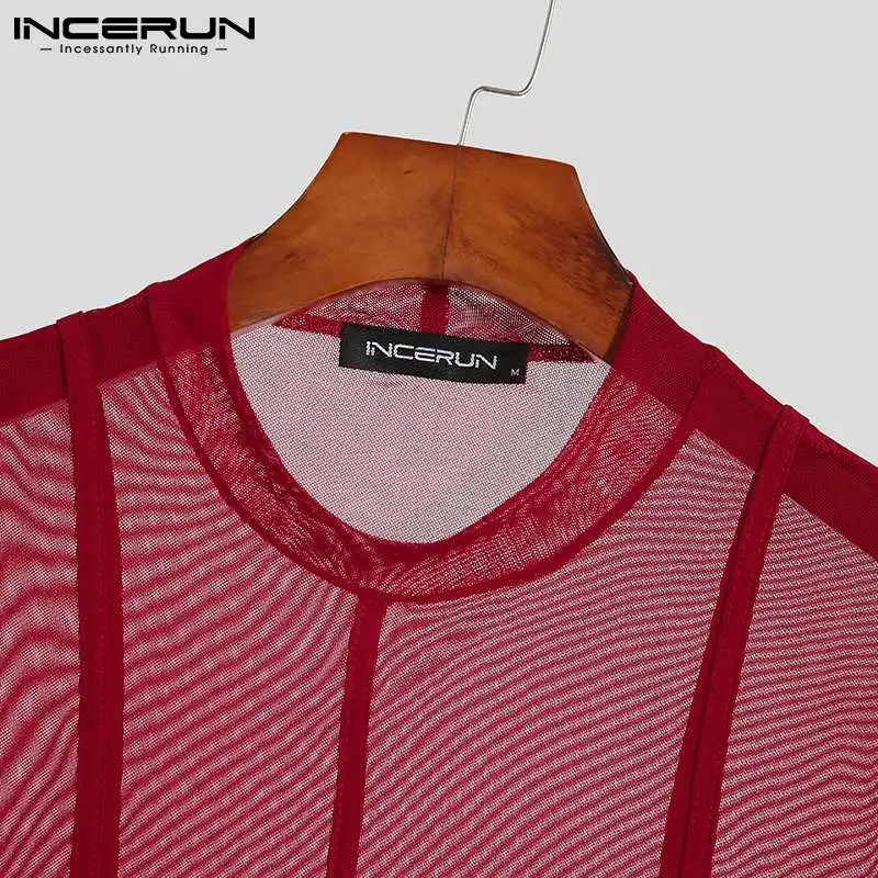 Fashion Casual Style Men's Rompers Solid Hot Sale Simple Long Sleeve Triangle Bodysuits S-5XL INCERUN 2023 Comfortable Homewear