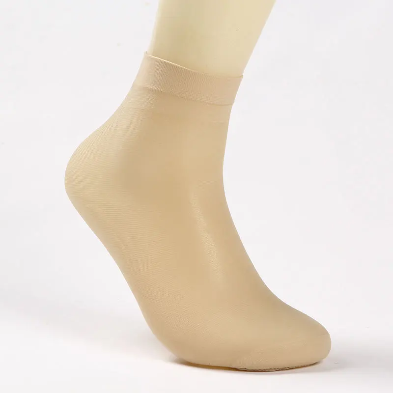 40Pcs=20Pairs Transparent Summer Socks Ultrathin Women Nylon Ladies Female Short Ankle Meias Elastic Crystal Spring Silk Sox