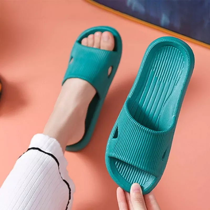 

female summer household couple indoor non-slip soft bottom home mute bath bathroom sandals and slippers