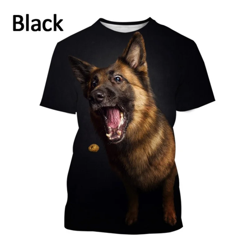 Новая футболка унисекс с 3D принтом собаки милая немецкая овчарка мужская рубашка