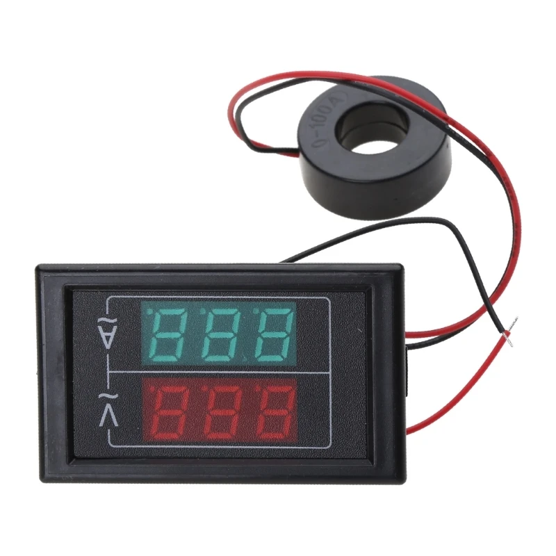 

AC80-450V LED Digital Voltmeter Voltage Meter Volt Instrument Tool Red Green-
