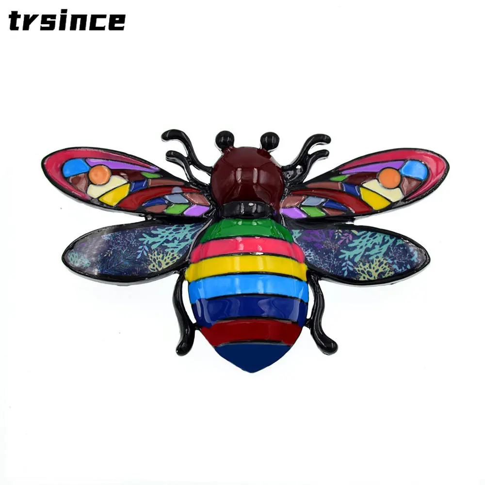 

New Women's Drip Oil Bee Brooch Colorful Classic Insect Series Pins Fashion Accessories Cartoon Badges Jewelry Gifts Corsage