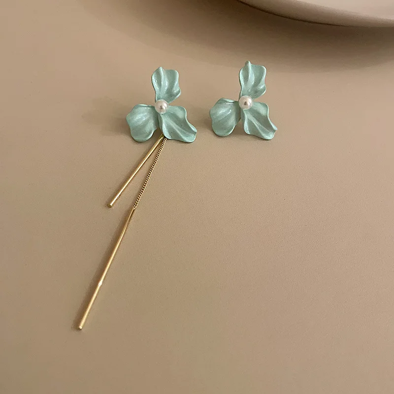 

Длинные светильник зеленые серьги-подвески для женщин, ювелирные изделия в подарок, Серебряная игла 925 пробы