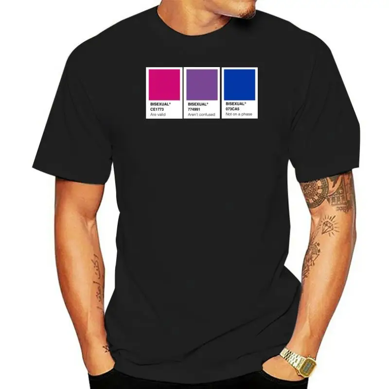 

Bisexual T Shirt Bisexual T-Shirt Man Cotton Tee Shirt Cute Oversized Printed Short-Sleeve Classic Tshirt