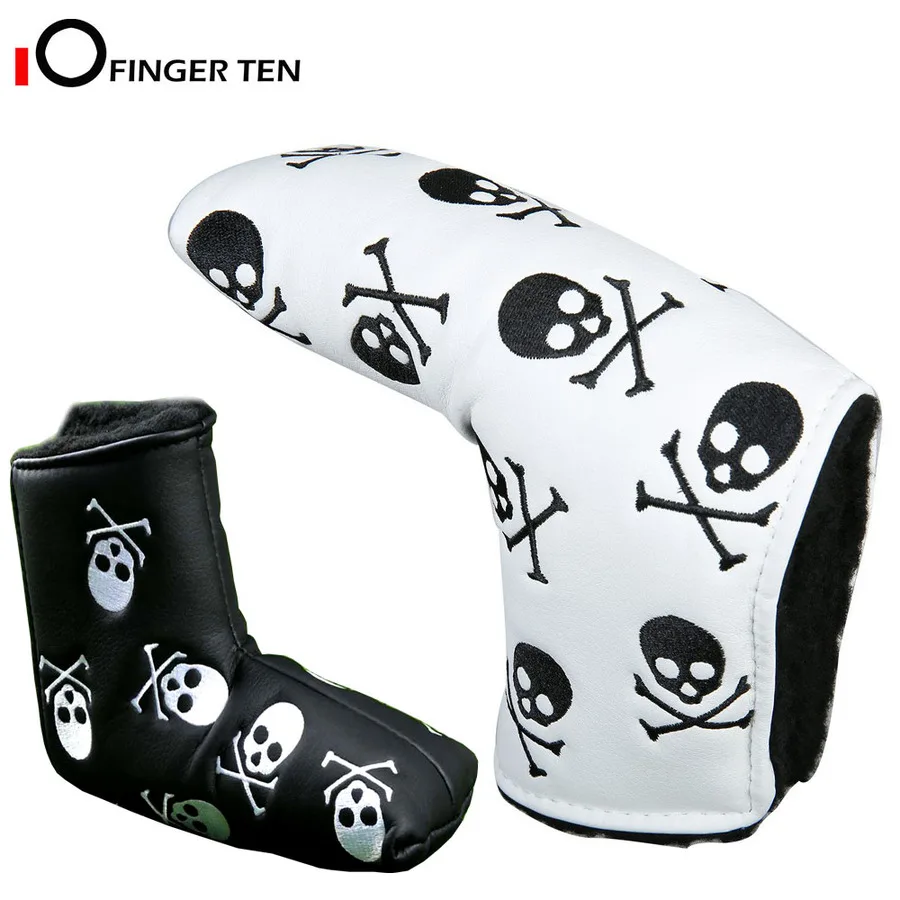

Skull Leather Blade Golf Putter Cover Headcovers Protective Protector Accessories for Men Women Fit All Brands Clubs