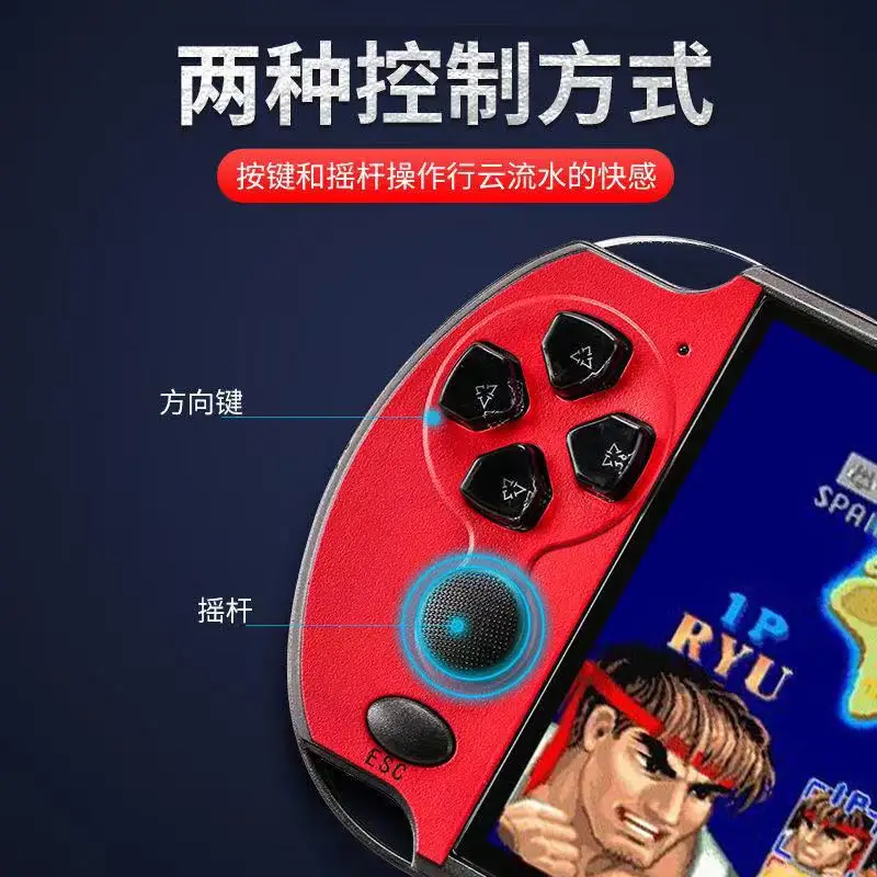 Портативная игровая консоль с двойным джойстиком для ролевых игр, Игровая приставка ACT Action 5,1 дюйма X7 Plus с AV Out Buil в 1000 году (art.: 3920c489fe52c) - 3920c489fe52c