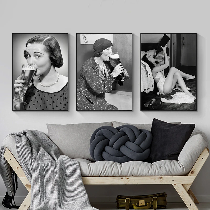 Женская паста едящая на озере водные лыжи ведьмы танец плакаты Печать холст