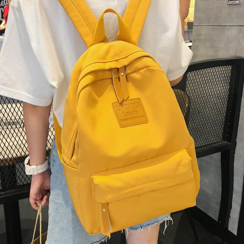 

JOYPESSIE Fashion Women Backpack For Teenagers Girls Nylon School Bags Female Waterproof Preppy Men Black Travel Mochilas