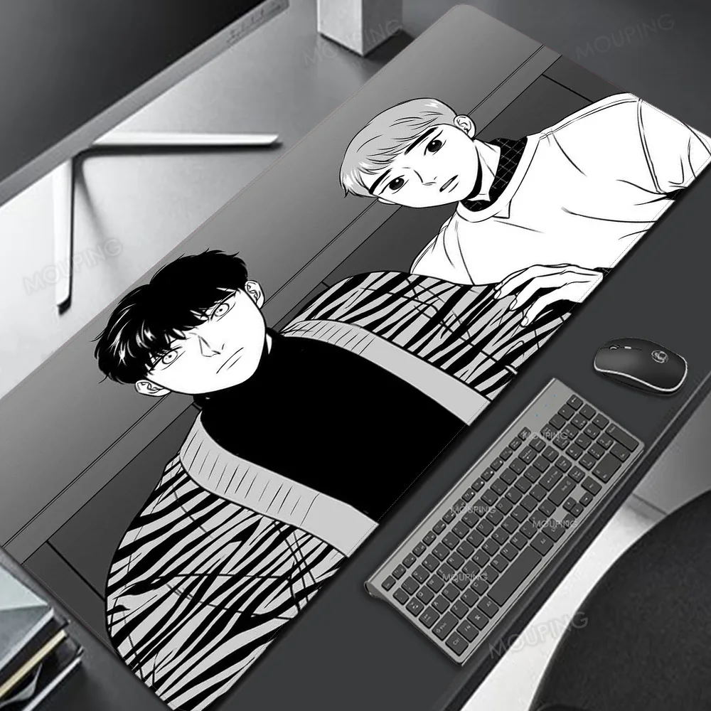 

Black and White Mat Mouse Pad Gamer Keyboard Deskmat Anime Pink Led Mousepad Large Office Desk Pad Cute Carpet Computer Desks