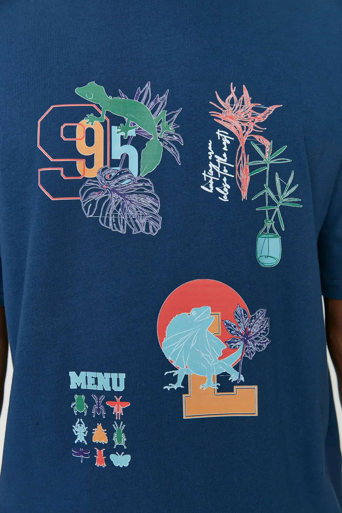 

Men's Oversize Fit short sleeve cycling collar printed t-shirt