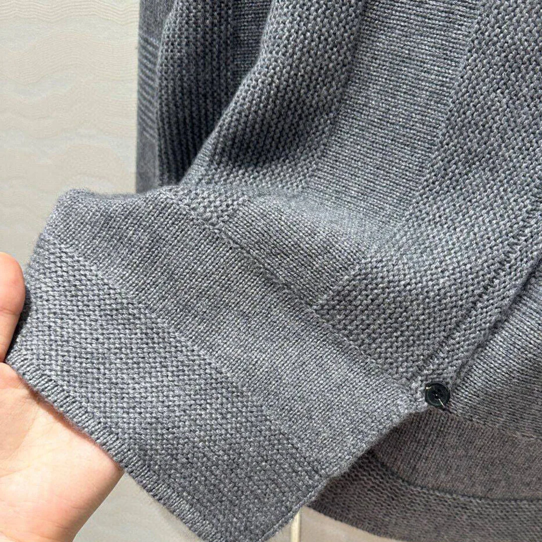 Женский кашемировый кардиган в полоску повседневный однобортный вязаный с