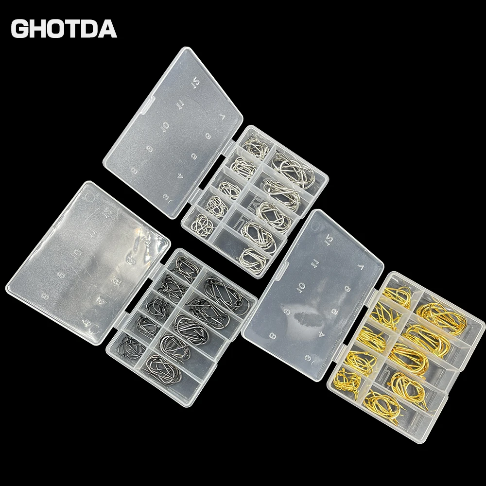 

Набор рыболовных крючков 100 шт./лот, крючки из углеродистой стали для ловли нахлыстом, крючки с зазубринами для ловли карпа, рыболовные аксес...