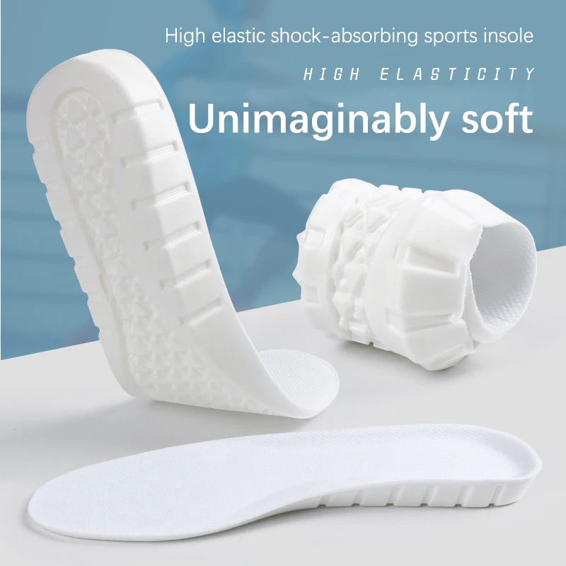 

New Running Shock-Absorbant Orthopedic Memory Foam Sport Insoles For Shoes Sole Cushion Breathable Deodorization PU Soft Pad