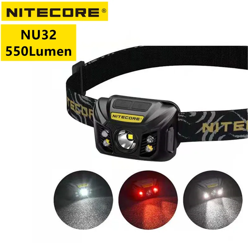 

Налобный фонарь Nitecore NU32, 550 лм, Micro-USB, 6 режимов освещения