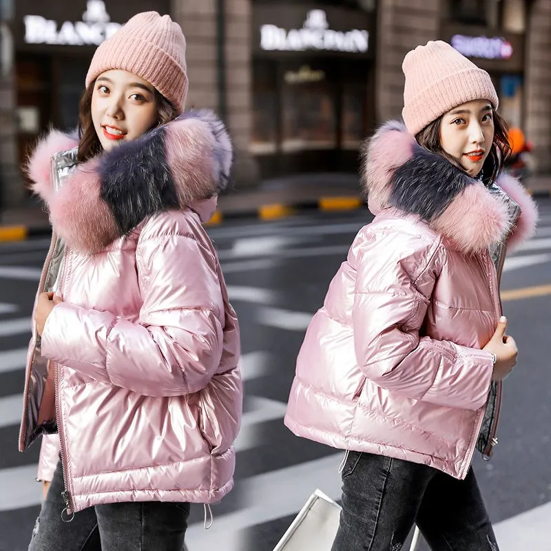 Winter Thick Women Jacket Faux Fur Hooded 2021 Cotton Padded Coat Female Waterproof Warm Parkas Womens Parka Manteau Femme Hiver