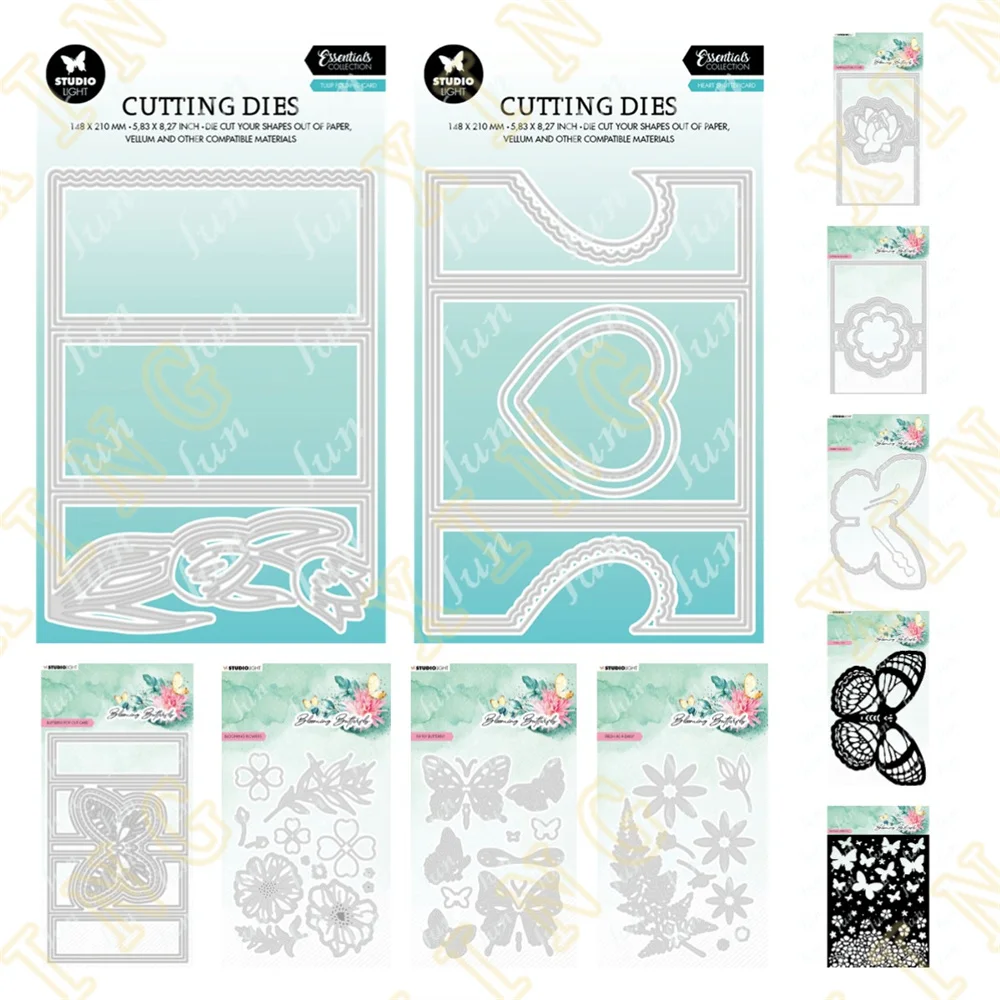 

Butterfly Blooming Flowers Metal Cutting Dies Stencils for DIY Scrapbooking Album Stamp Make Paper Card Daisy Flower