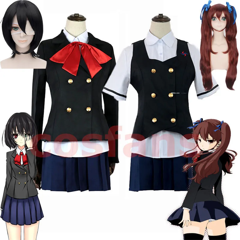 

Another Misaki Mei Akazawa Izumi costume anime cosplay women girls japanese school JK Uniform skirt costume Wig for Halloween