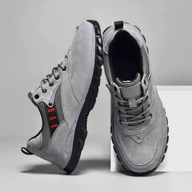 Xiaomi SALUDAS Men Genuine Leather Casual Shoes Outdoor Lightweight Hiking Shoes Tourist Walk Sneakers Running Sneakers Male