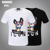 dsquared2 mens womens printed lettersround neck short sleeve street hip hop pure cotton tee t shirt 829