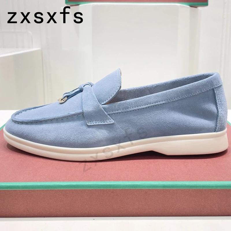 

Лидер продаж, замшевые туфли на плоской подошве, женская кожаная повседневная обувь с бахромой, демисезонные мокасины для прогулок, женские лоферы 2022