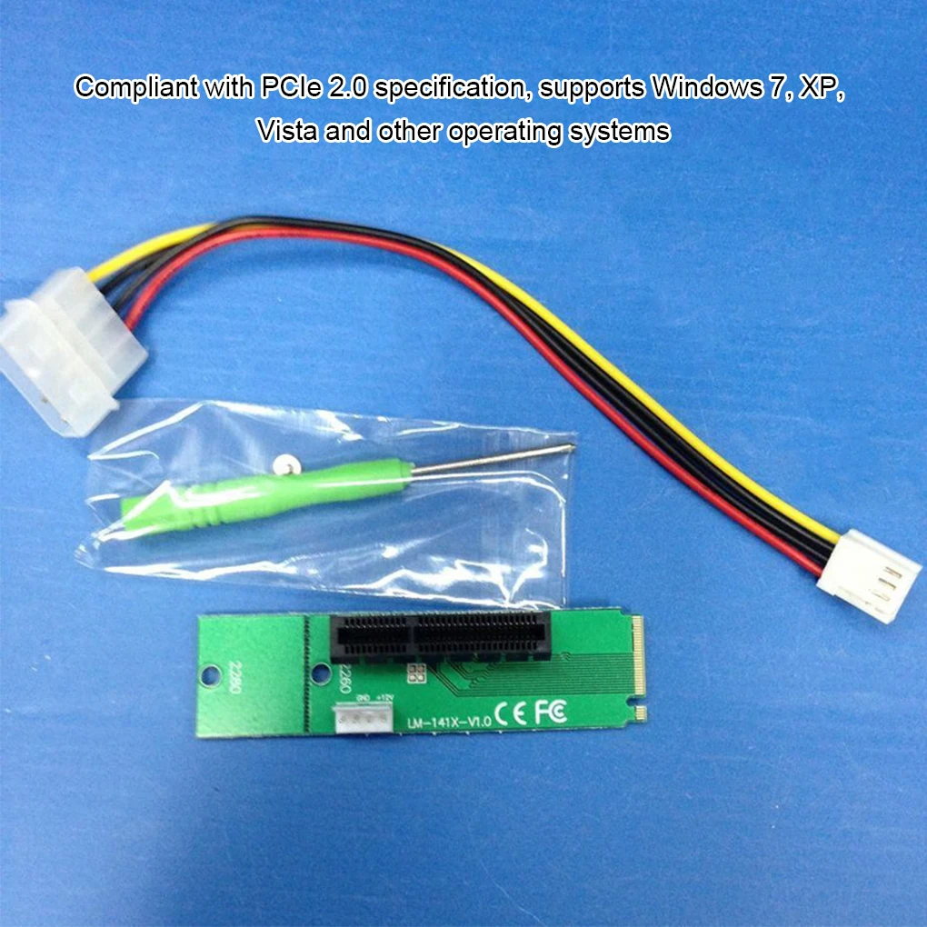 

Переходная карта NGFF на PCI-E, портативный удлинитель для ноутбука, замена преобразователя для Windows 7 XP Vista с крепежными винтами