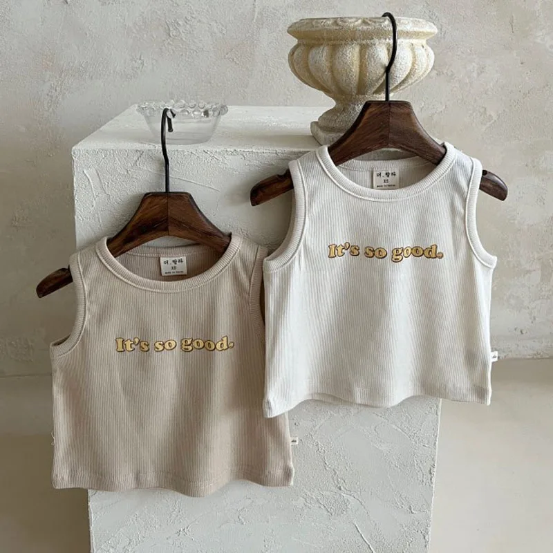 

Summer Baby Clothes Vest Fashion Letter 2023 Korea Style Newborn Sleeveless Vest Girls Boys Soft Thin Vest