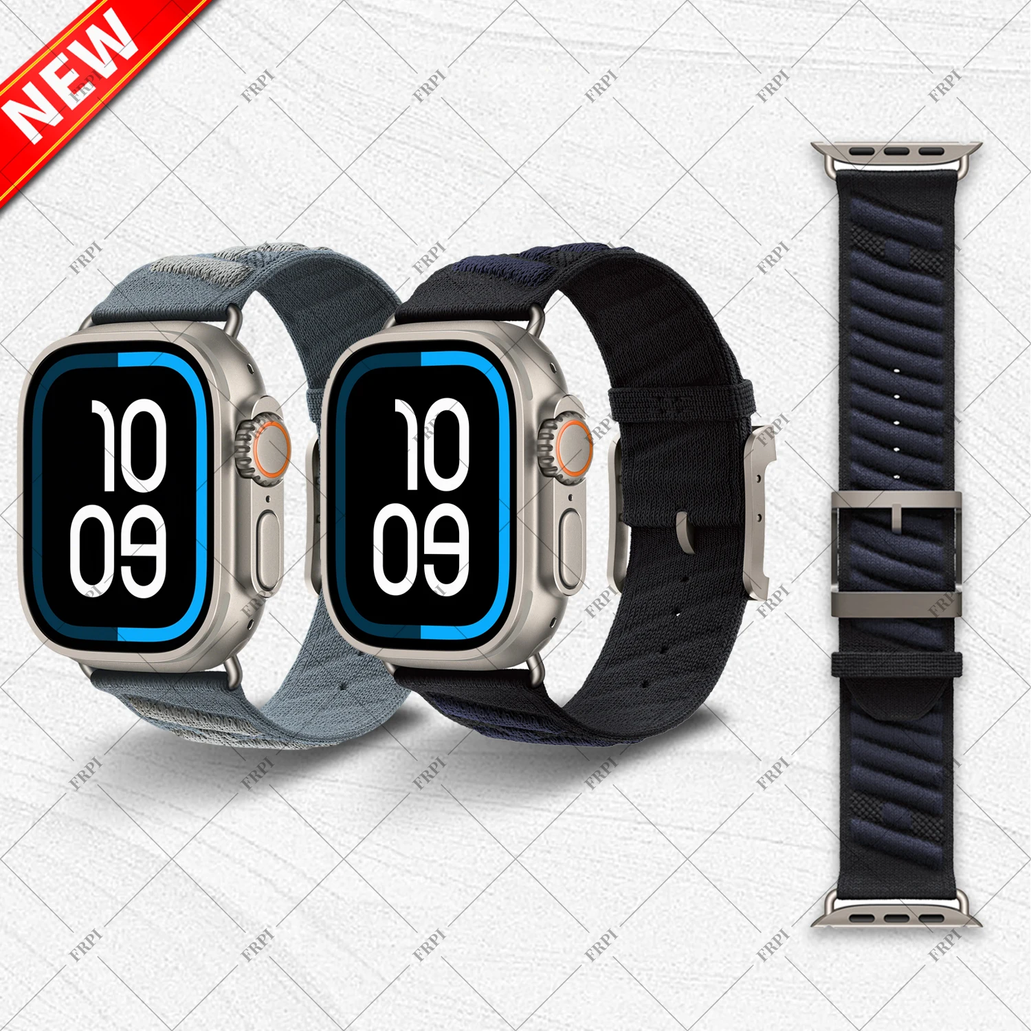 Фото Новый ремешок Scub'H Diving En Mer Néo Tricot Toile H Double Jeu Kilim Single Tour Twill Jump Attelage для Apple Watch Series 11 42 мм (2026 год) №2