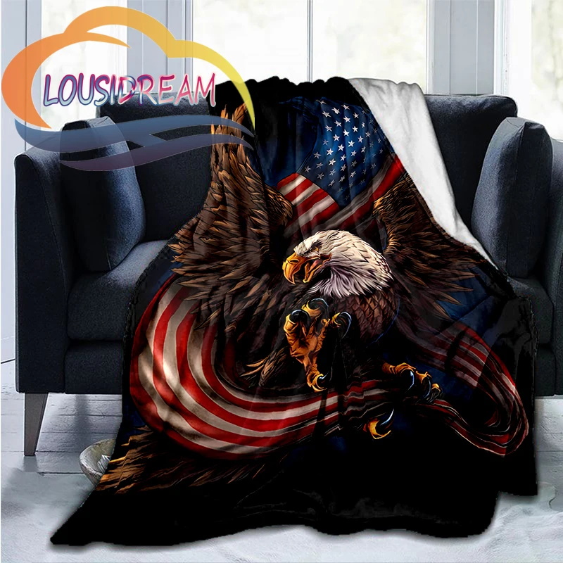 

Шерстяное Одеяло серии Hawk eagle, властное кашемировое одеяло орела, модное фланелевое одеяло, портативное теплое одеяло для кемпинга