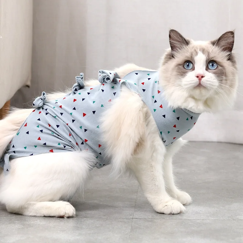 

2023 New Cat Clothes Sterilization Clothing Cat Rehabilitation Clothing Weaning Clothing Anti-Licking Postoperative Clothing