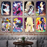 panty stocking with anime decor poster vintage tin sign metal sign decorative plaque for pub bar man cave club wall decoration