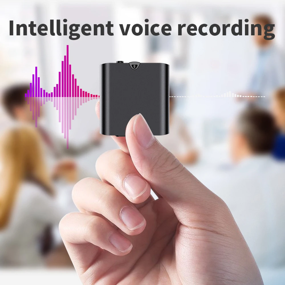 

Alloy Metal Magnetic Adsorption Mini Professional Smart Activated Digital Voice Audio Recorder Recording MP3 Music Player