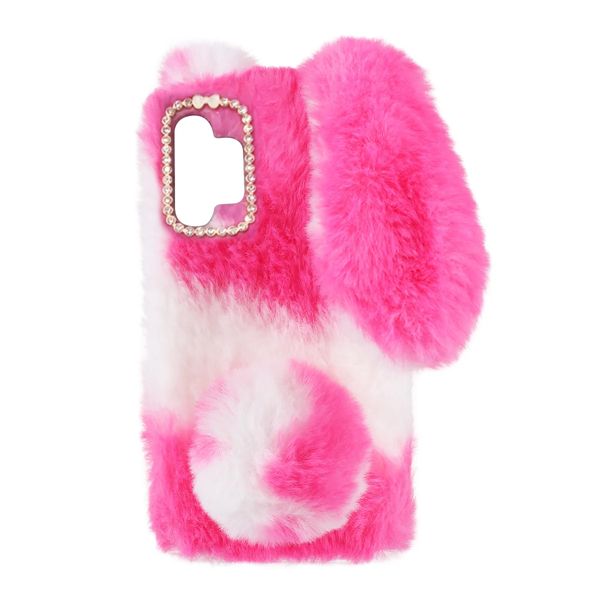 

Warm Funny Cellphone Case Plush Bunny Ear Phone Cover Compatible with A32 5G