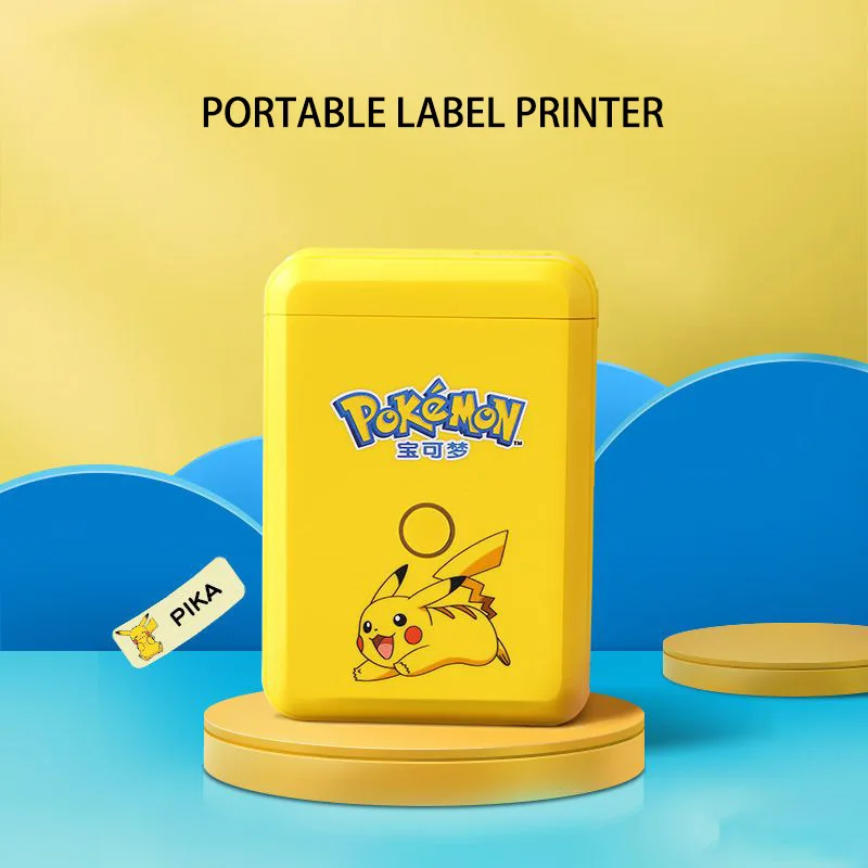 

Kawaii Pokemon Pikachu Cartoon Bluetooth Handheld Stickers Label Printer Inkless Printing Portable Decorate Daily Necessities