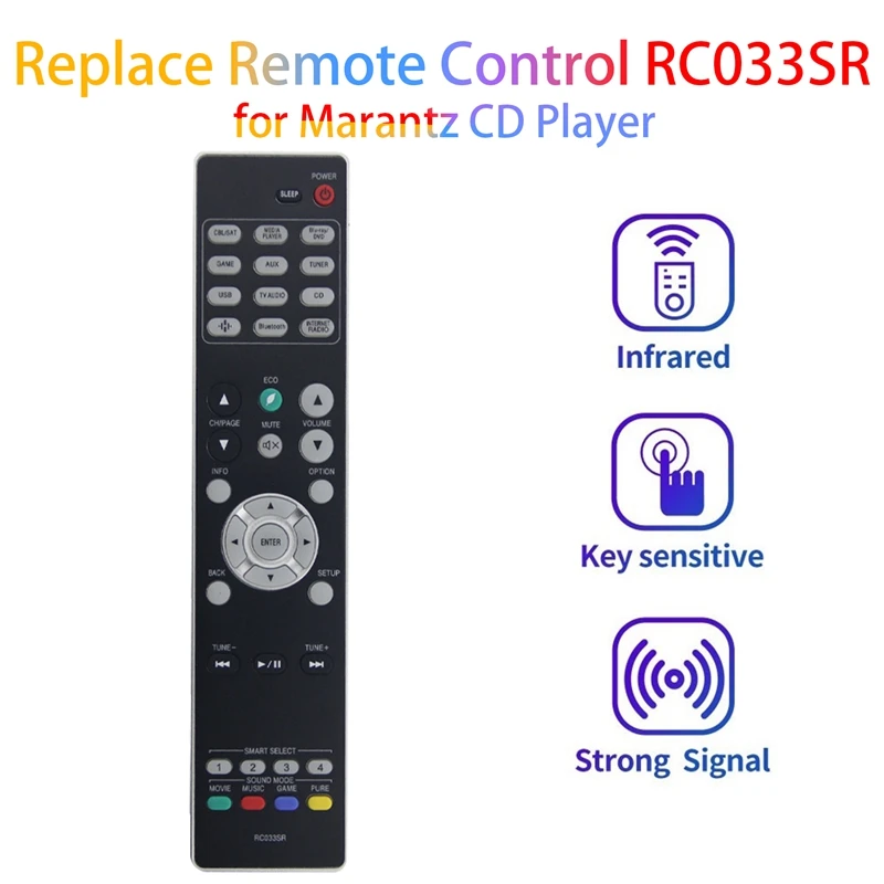 

Replacement Remote Control RC033SR Black For Marantz CD Player CD6005 CD-6005 PM6005 PM-6005