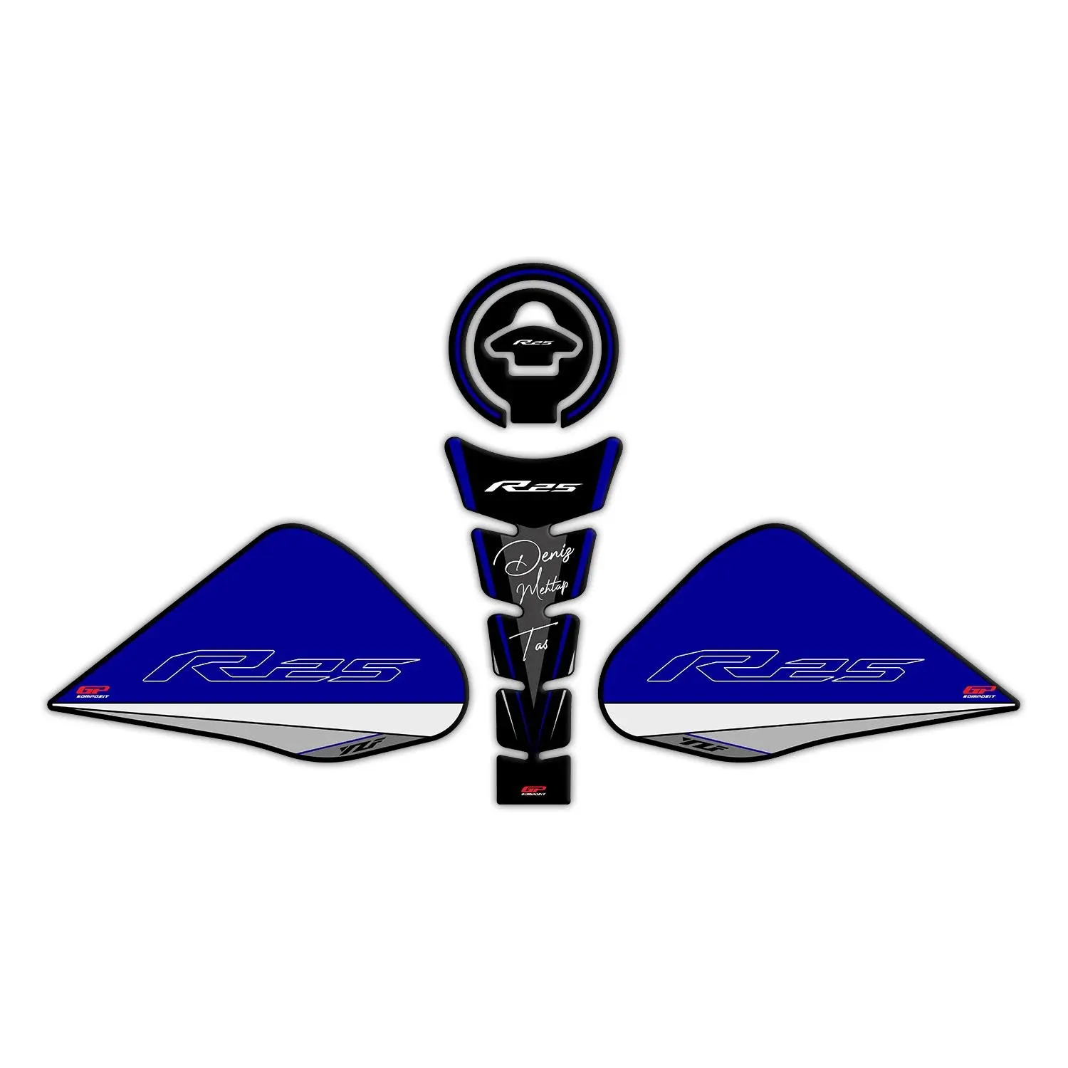 

GP For Personal R25 2015-2018 Compatible Tank Pad Set Blue