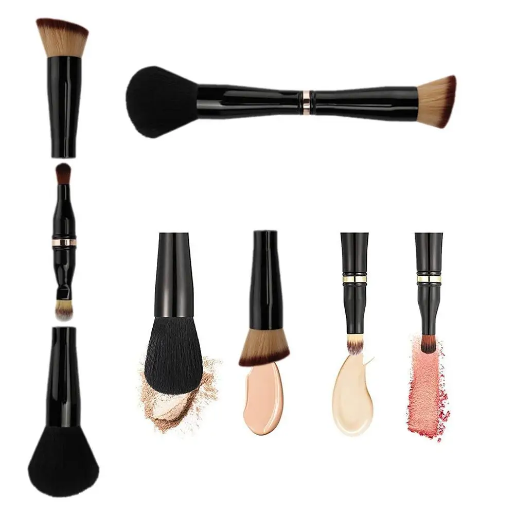 

4 In 1 Makeup Brush Set Concealer Makeup Brush For Foundation Blusher Eye Shadow Double Ended Travel Makeup Brushes