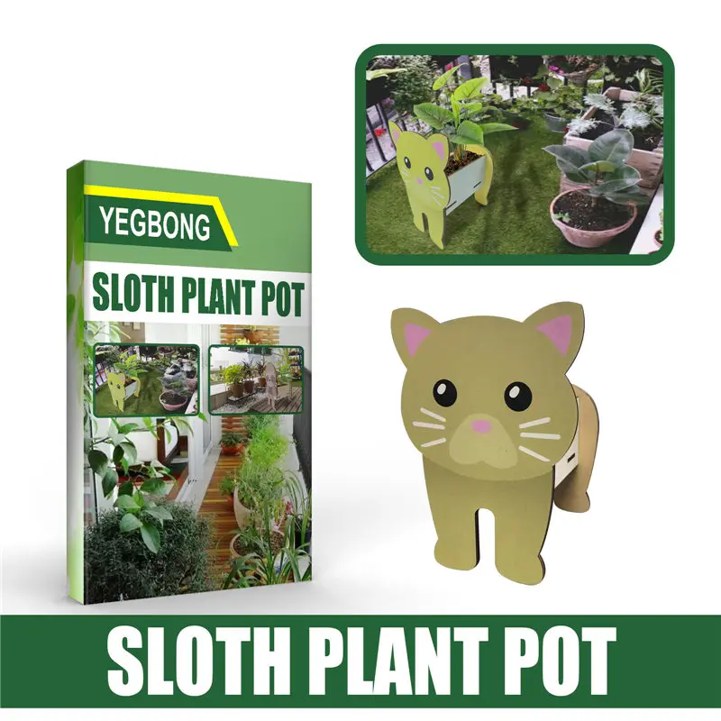 

Dog-Shaped Planter Pot Garden Decorative Wooden Flowerpot Puppy Cats Corgi Wooden Flowerpot Succulent Planter Garden Decorative