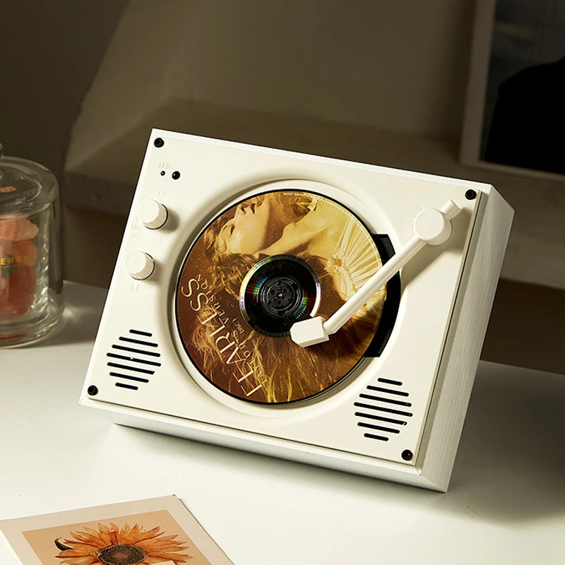 Настенный Bluetooth-динамик Wilress, классический ретро-проигрыватель CD без потерь с дистанционным управлением, музыкальный проигрыватель с поддержкой U-Disk AUX Play