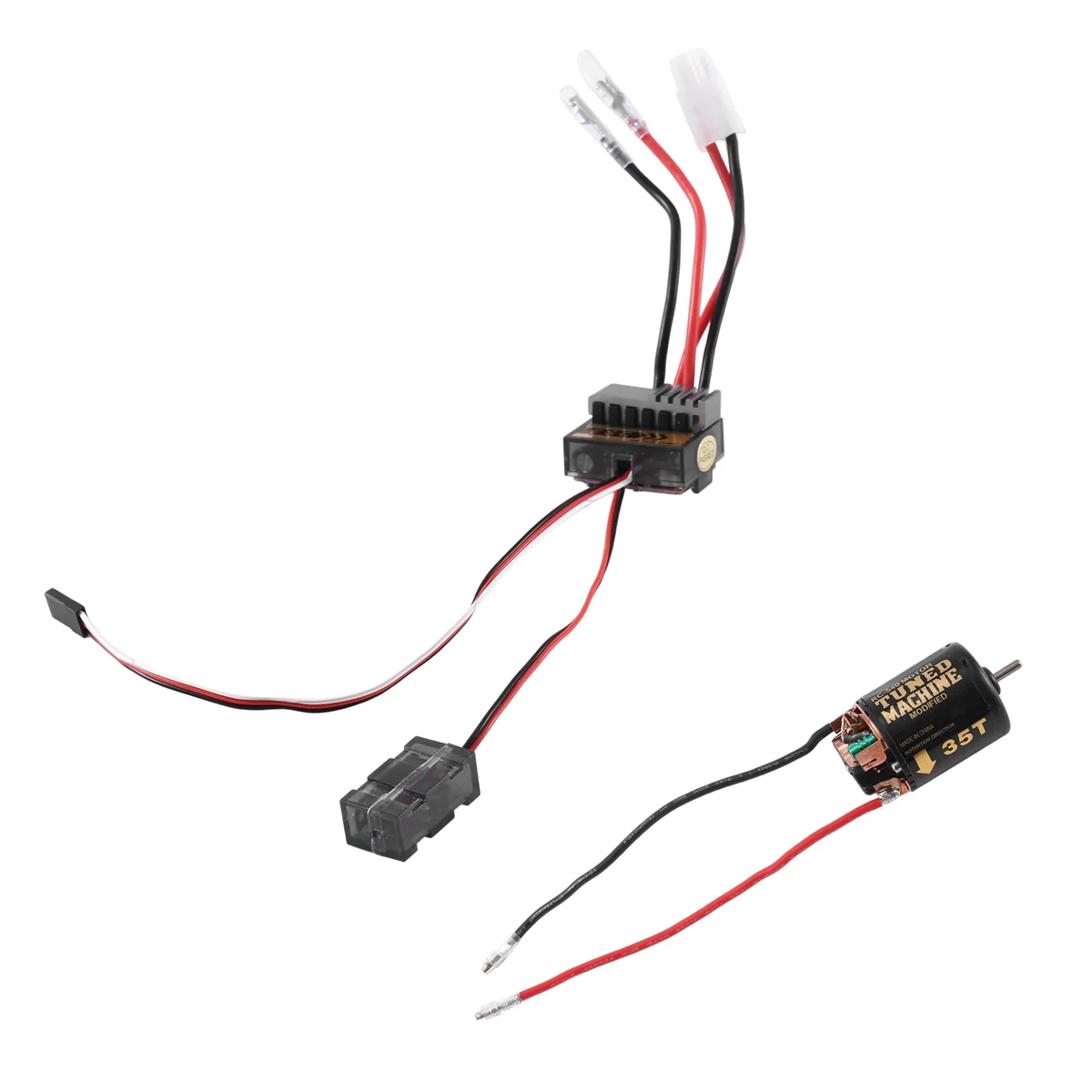 320A ESC + 540 щеточный двигатель 35T для 1/10 радиоуправляемого автомобиля Axial SCX10 Traxxas TRX4 D90 HSP Tamiya Redcat,3