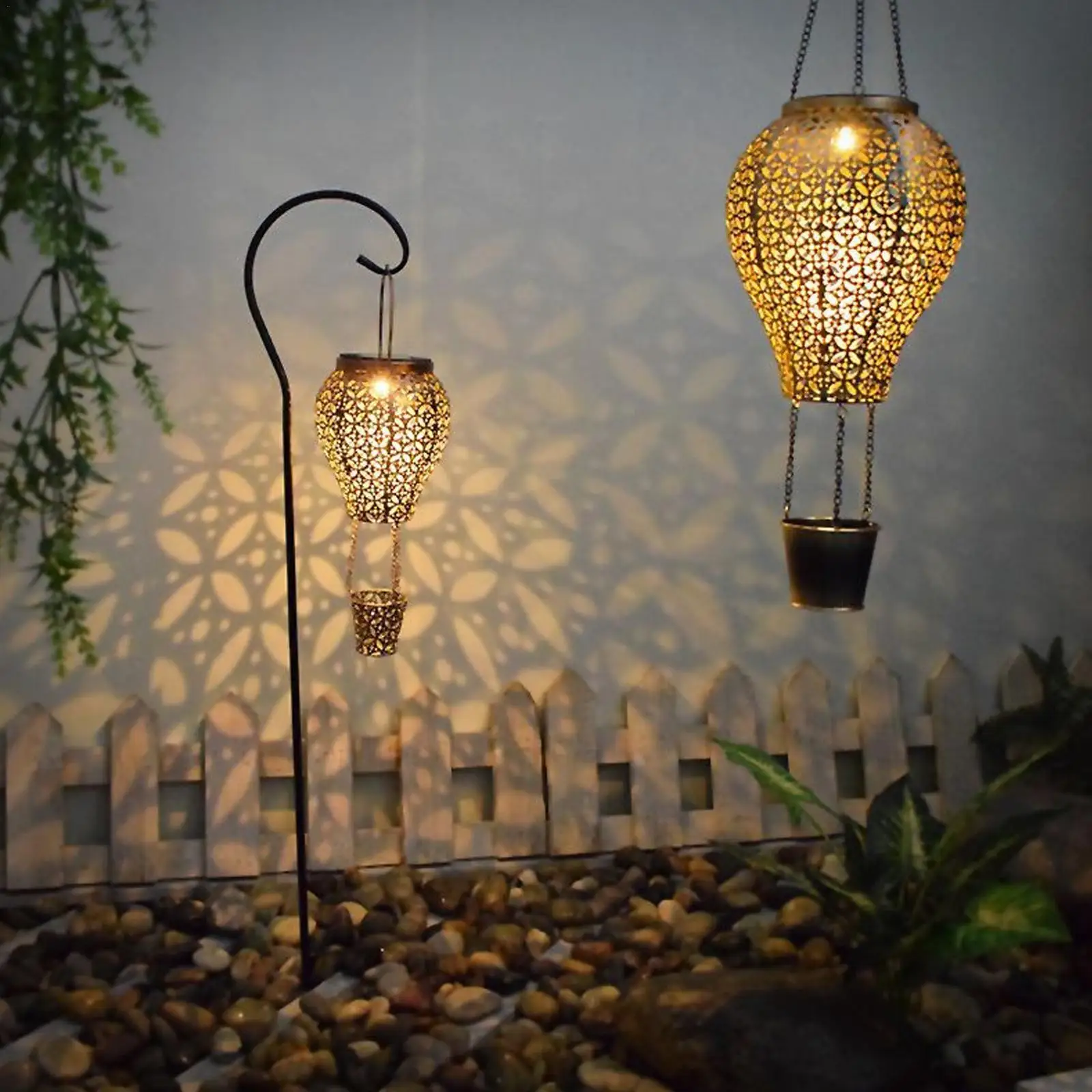 

Solar LED Hanging Light Lantern Waterproof Hollow Out Ball Lamp Sprinkles Fairy Light Waterproof Shower Lights Christmas Gardlan