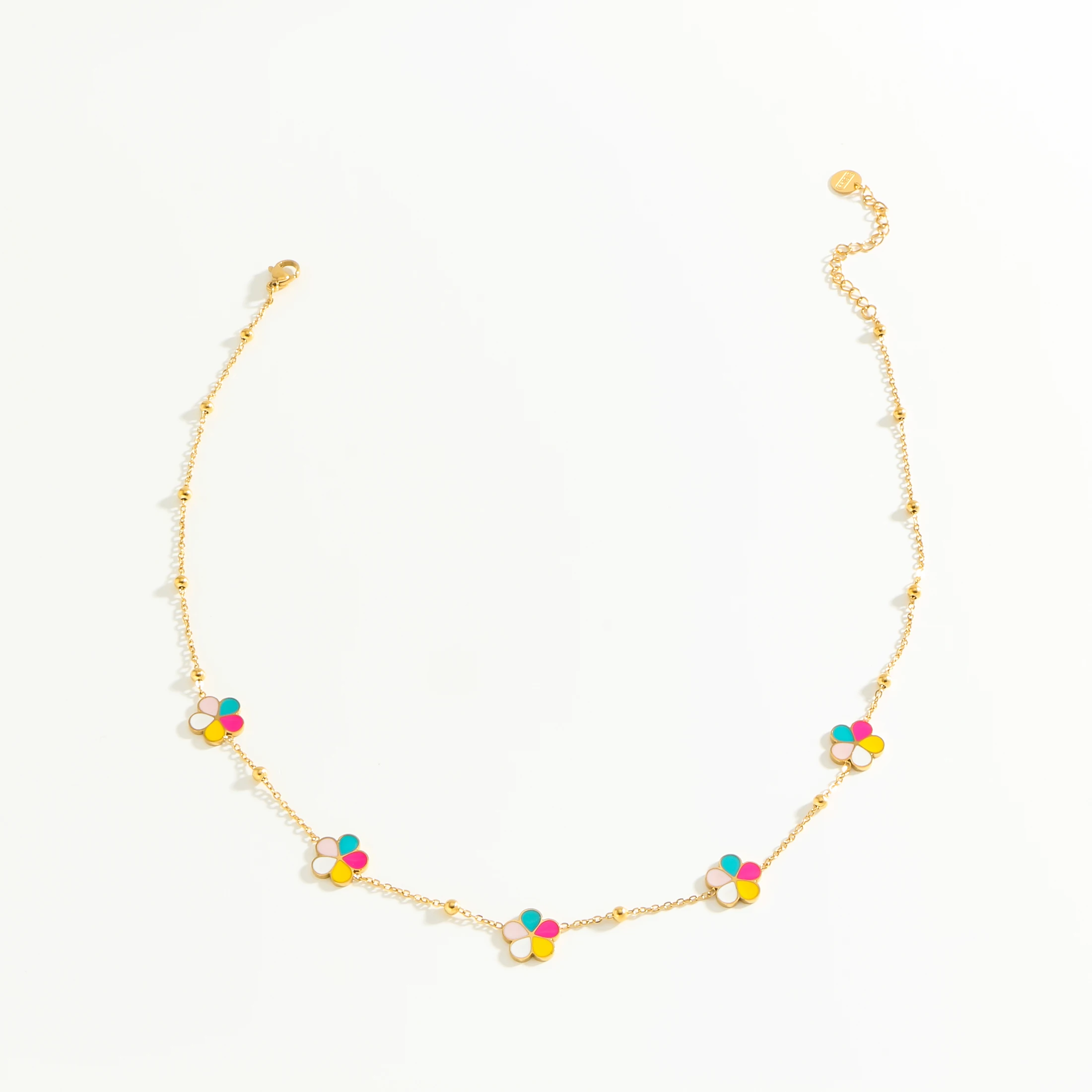 Модное Минималистское Ожерелье С Цветочным Кулоном Унисекс Повседневная Одежда