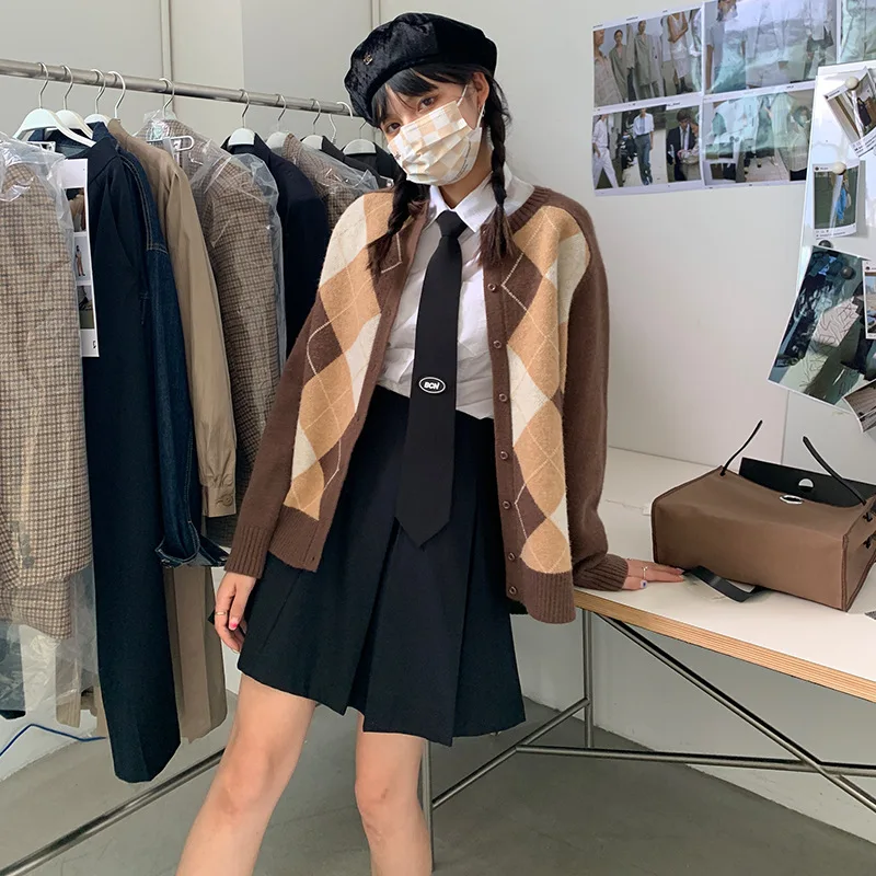 

O Neck Knit Oversize Female Cardigan Long Sleeve Single-Breasted Women's Sweater Coat Autumn Loose Knit Cardigan Jacket J380