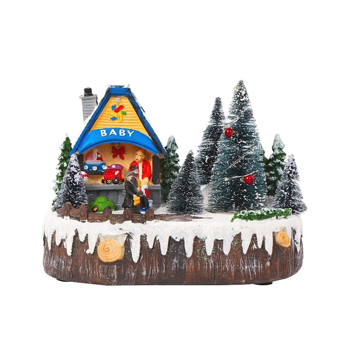 

Lights for Christmas Snow Houses Village Luminescent Decorations Christmas Tree Festival House Home Decorations A